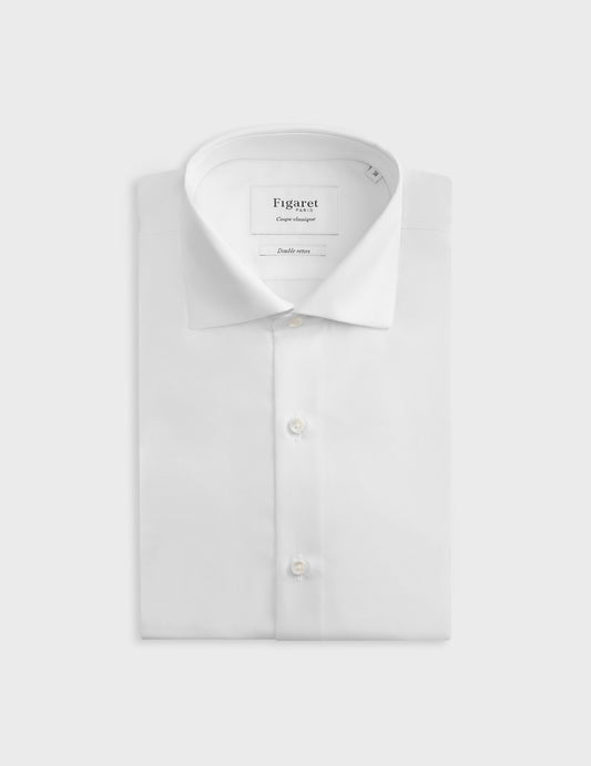White Classic Shirt - Poplin - Italian Collar