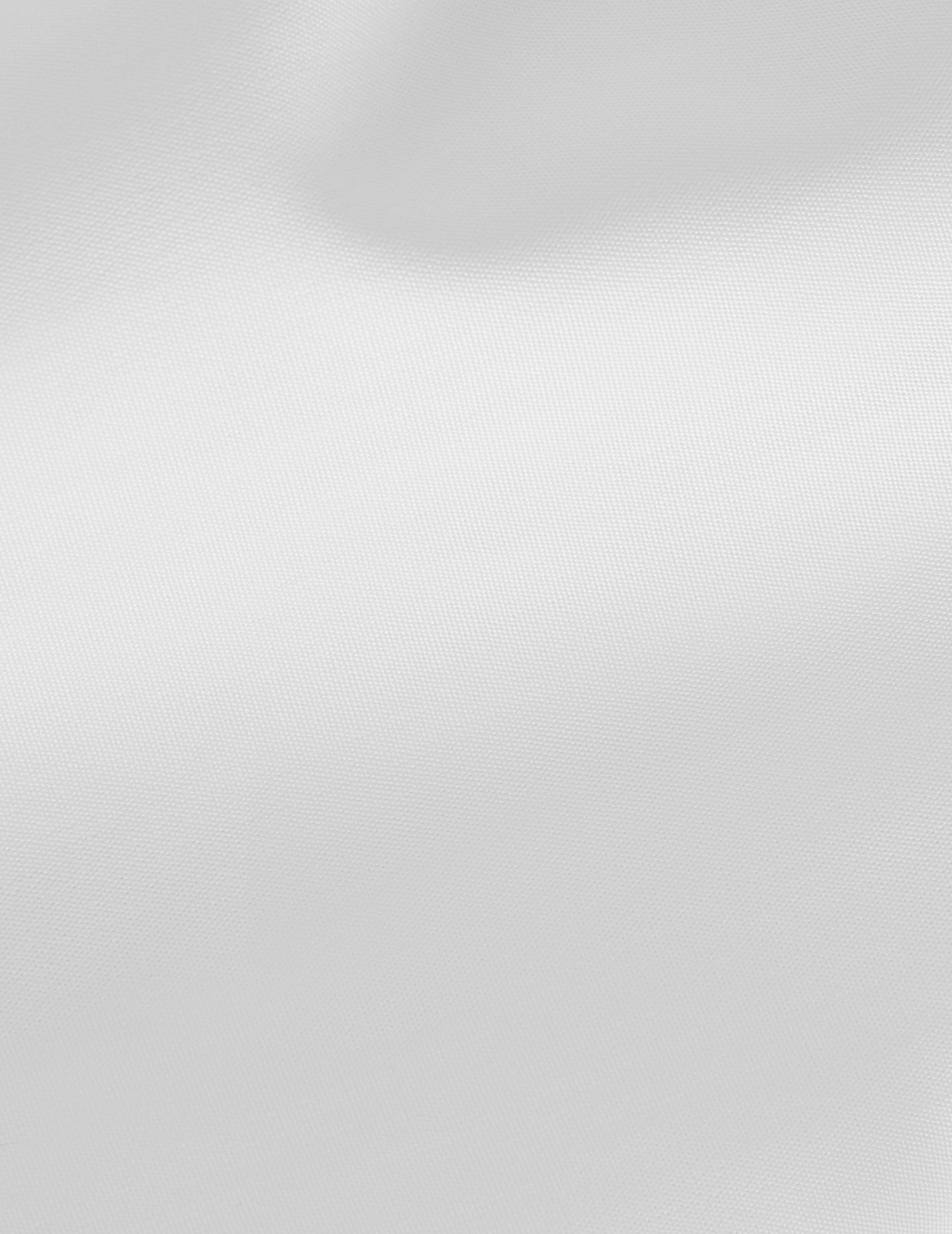Chemise Semi-ajustée gorge cachée blanche - Popeline - Col Figaret