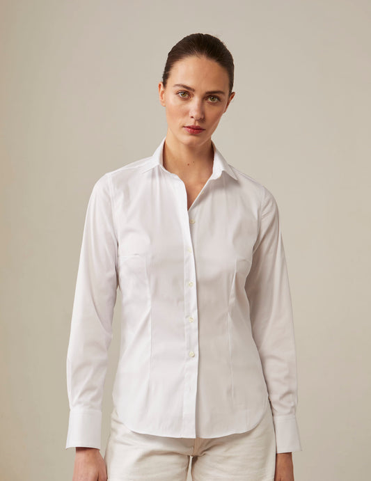 Fitted white Anais shirt - Poplin