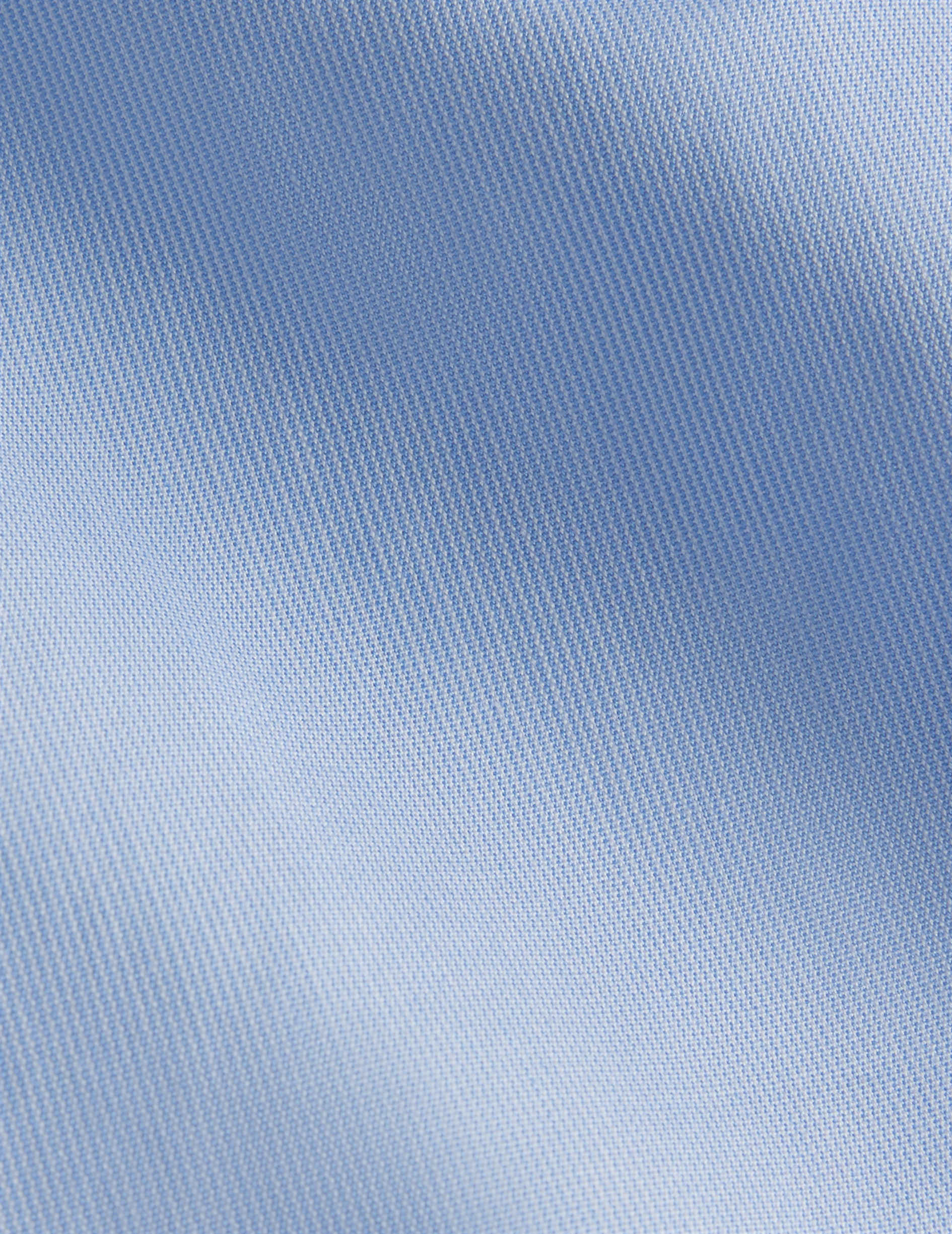 Chemise Semi-ajustée rayée bleue - Popeline - Col Italien