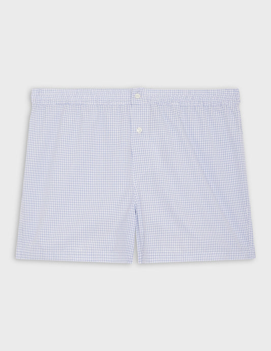 Blue checked cotton underpants
