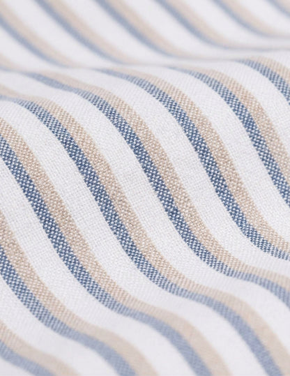 Chemise Gaspard rayée beige
