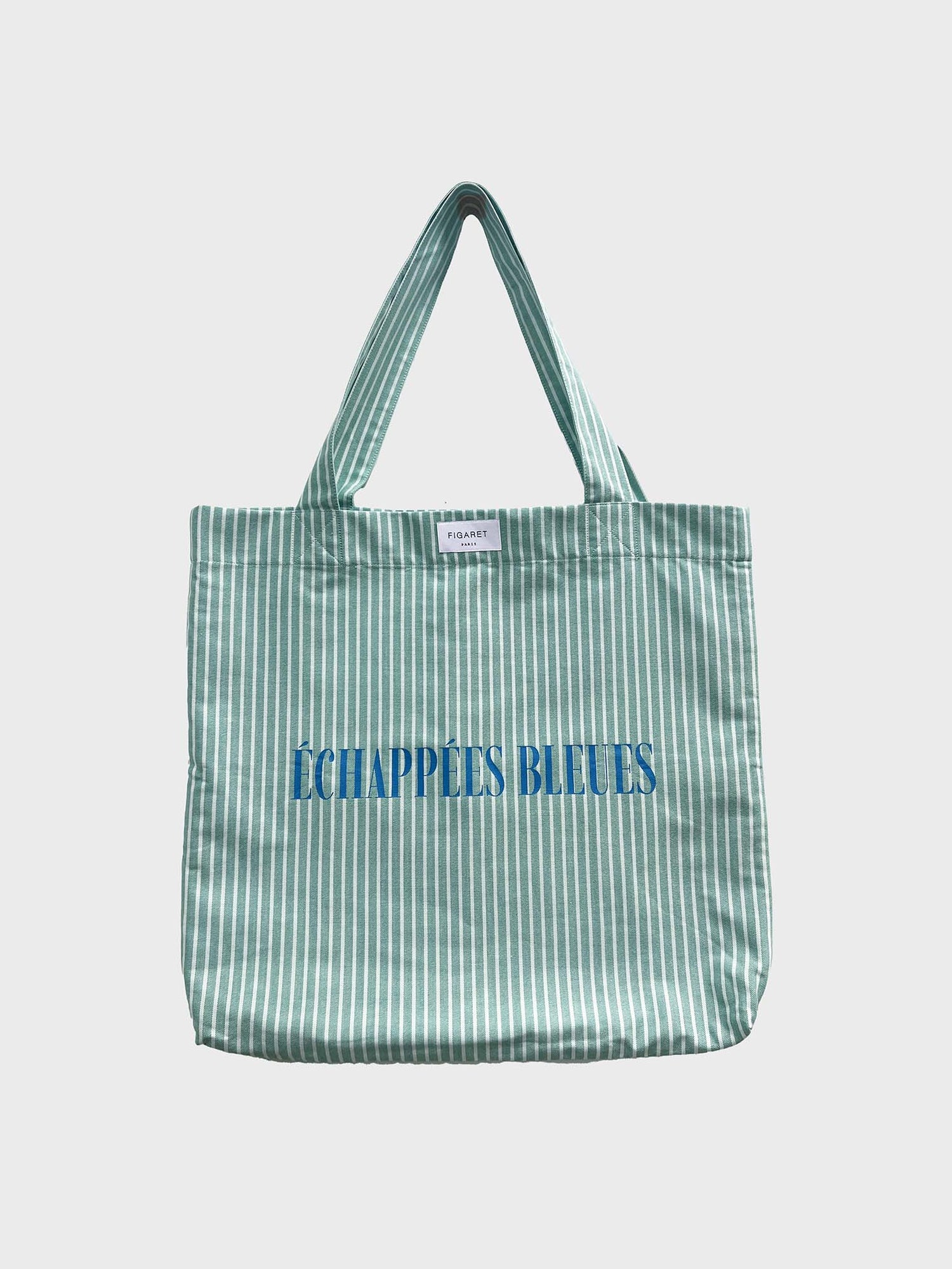 "Blue Escapes" screen-printed tote bag - random color