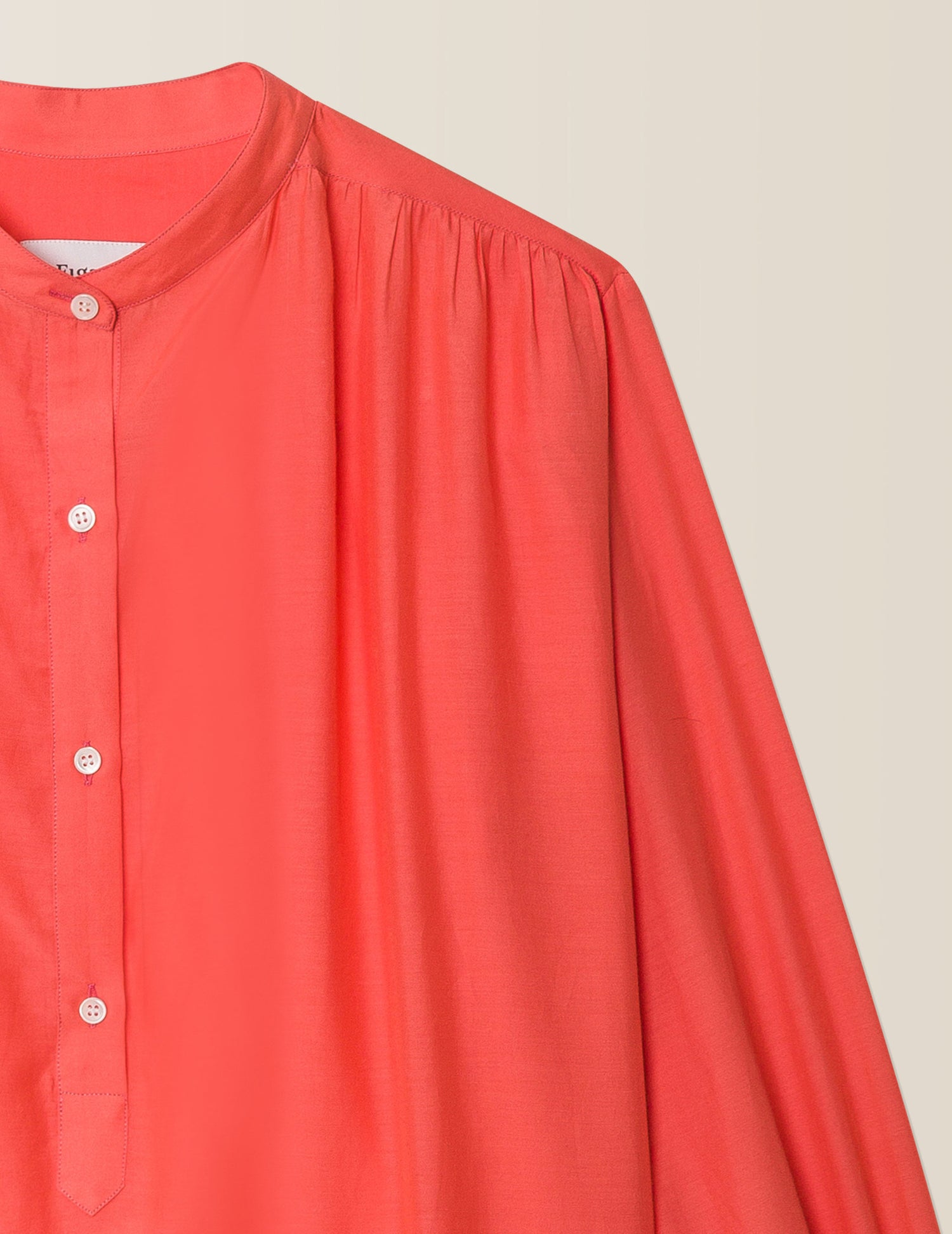 Orange Mélanie blouse - Poplin#4