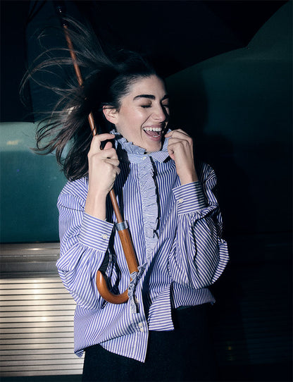 Chemise Greta rayée bleue