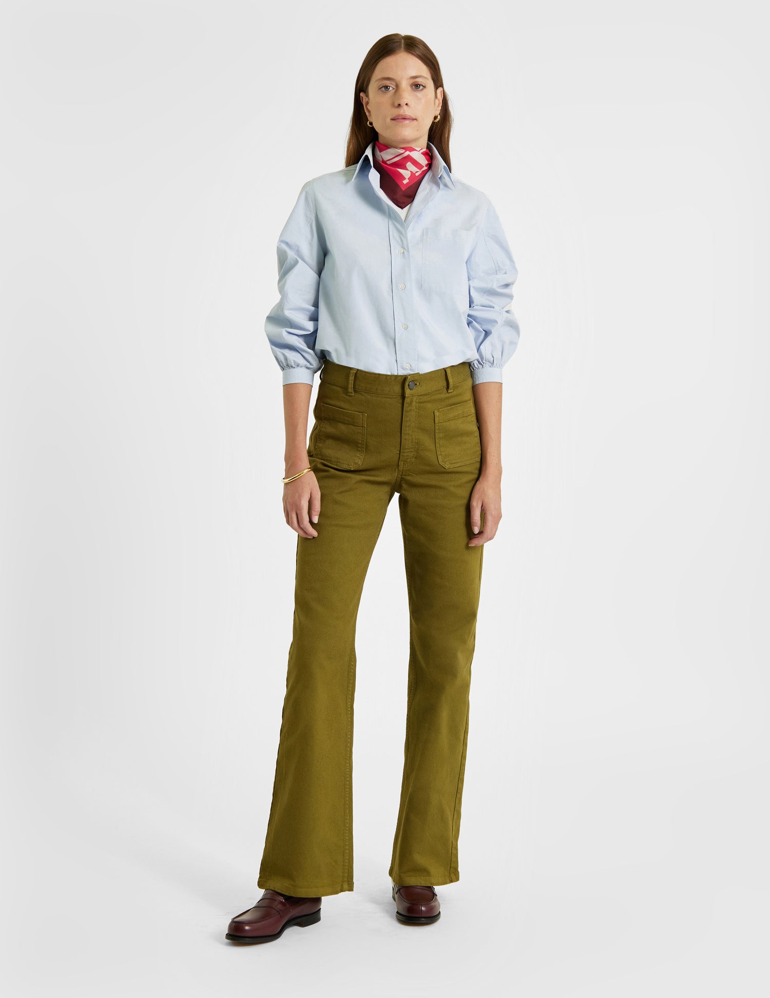 Blue Emma shirt - Poplin#4