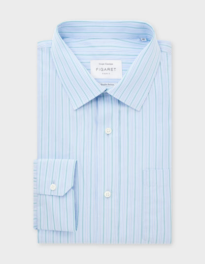 Blue Striped Classic Shirt