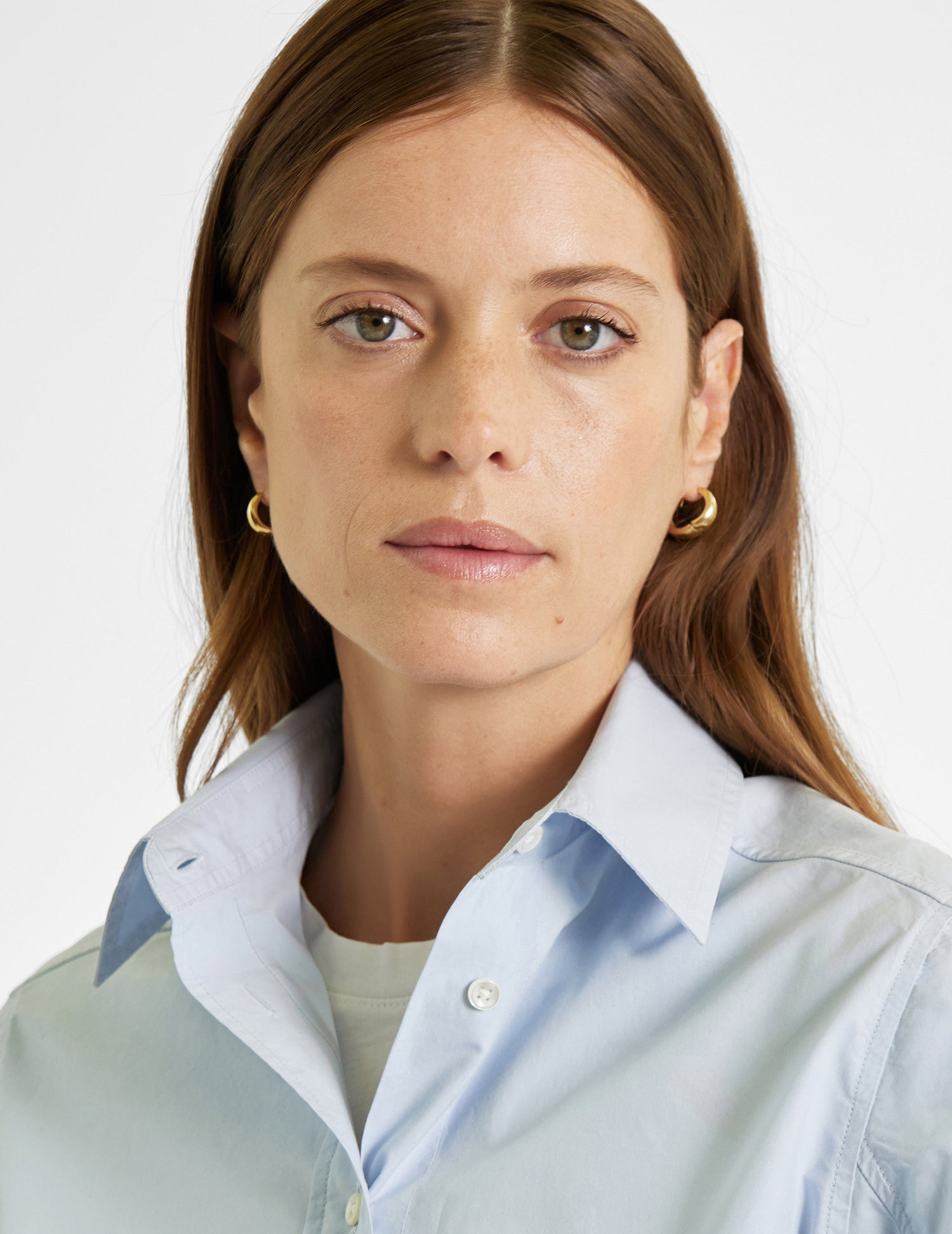 Blue Emma shirt - Poplin#5