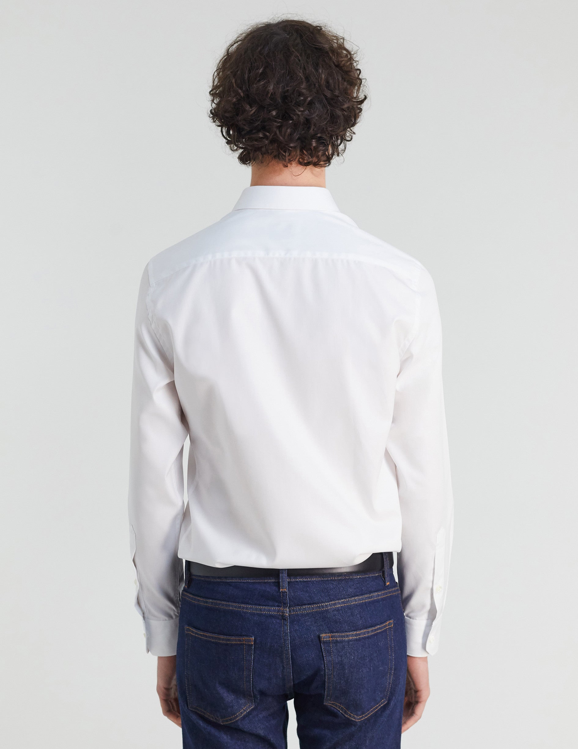 Fitted white shirt - pin point - Figaret Collar