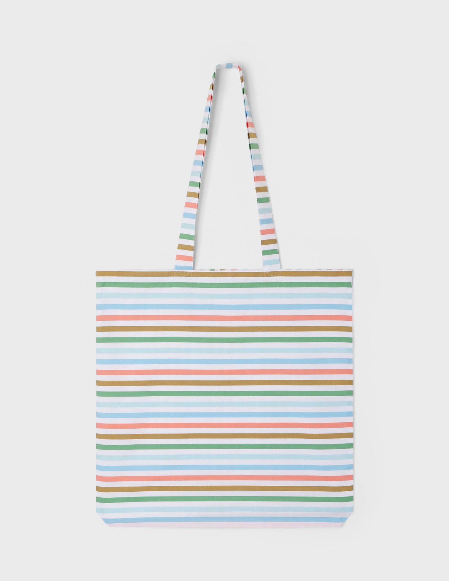 Tote bag en popeline rayée multicolore - Matthieu Venot x Figaret