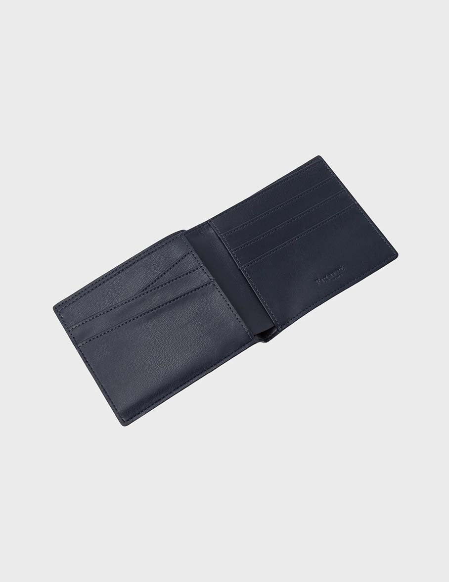 Wallet in black coated canvas