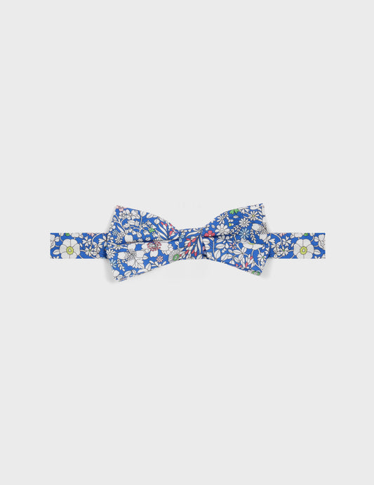 Liberty blue cotton bow tie