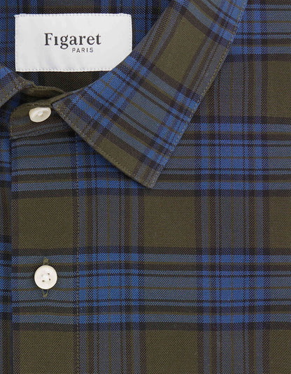 Auguste checkered khaki shirt