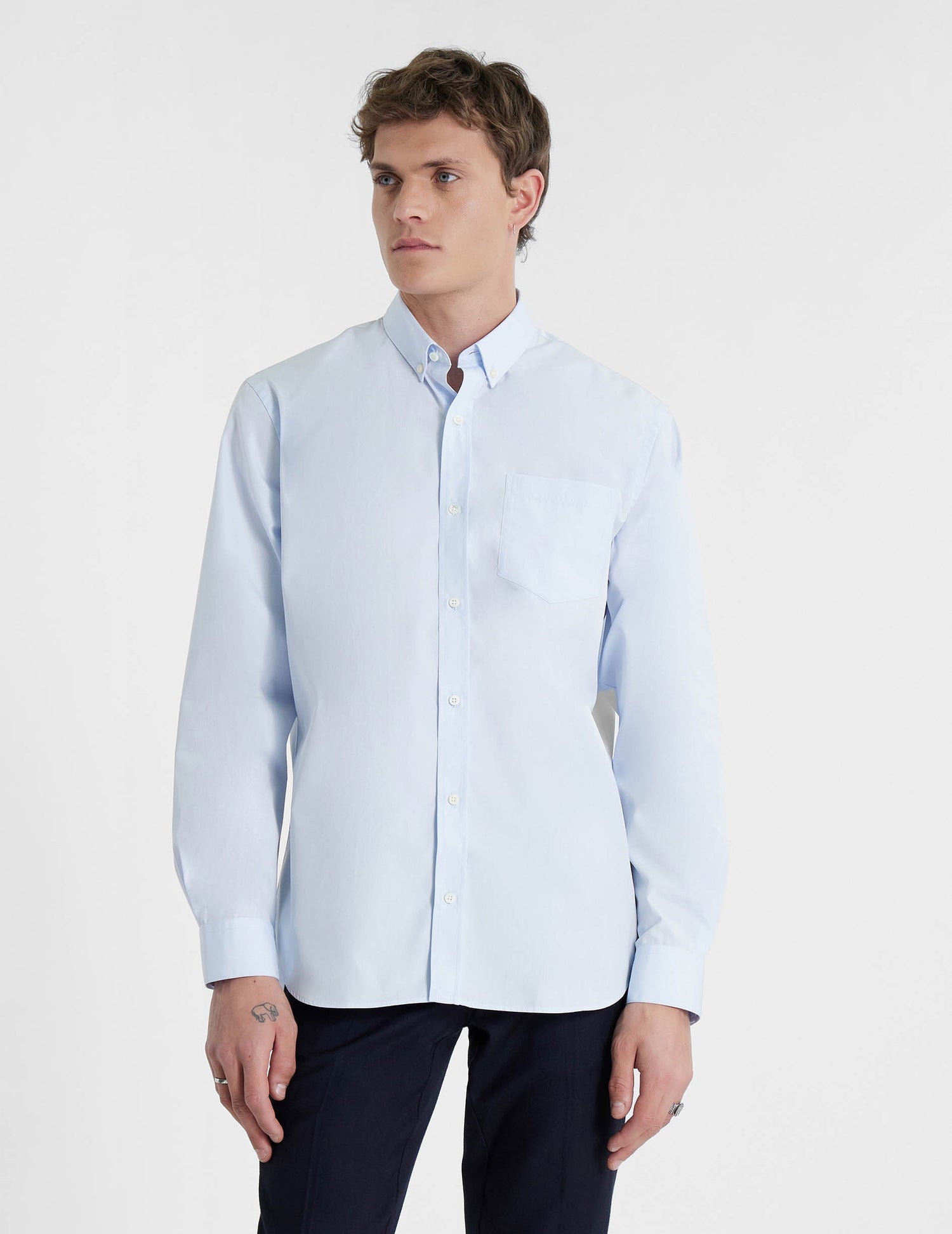 Classic blue shirt - Poplin - American Collar#2