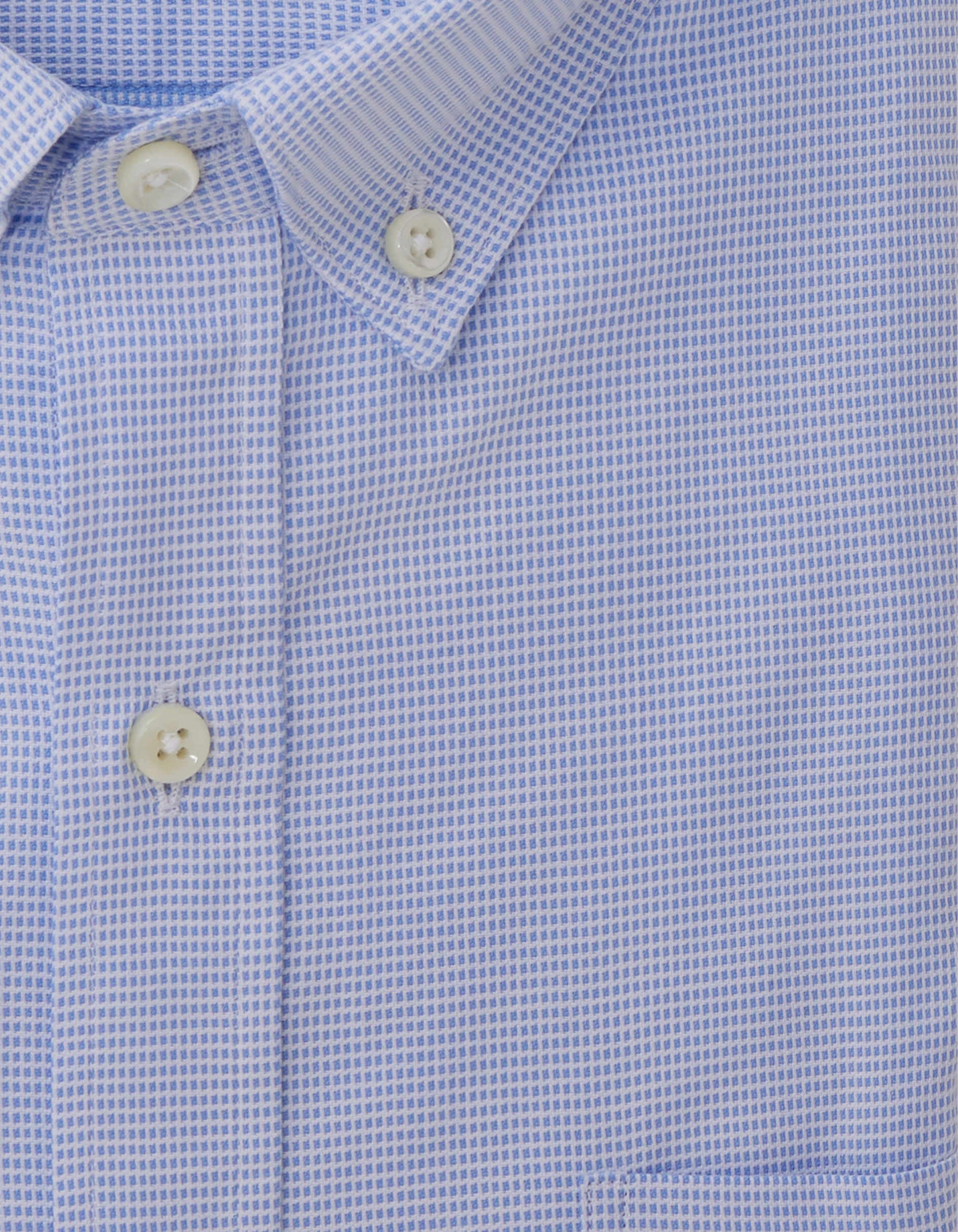 Classic shirt short sleeves blue - Shaped - American Collar