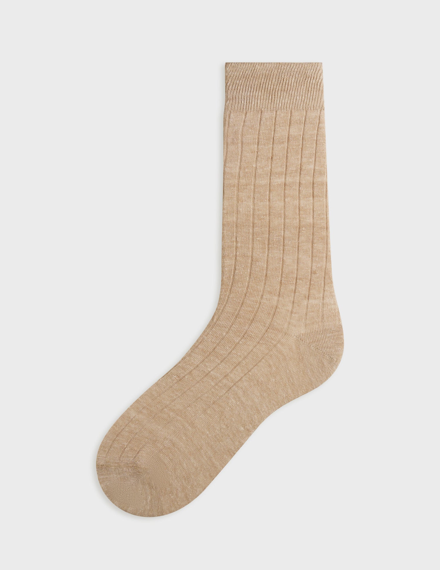 Beige linen socks