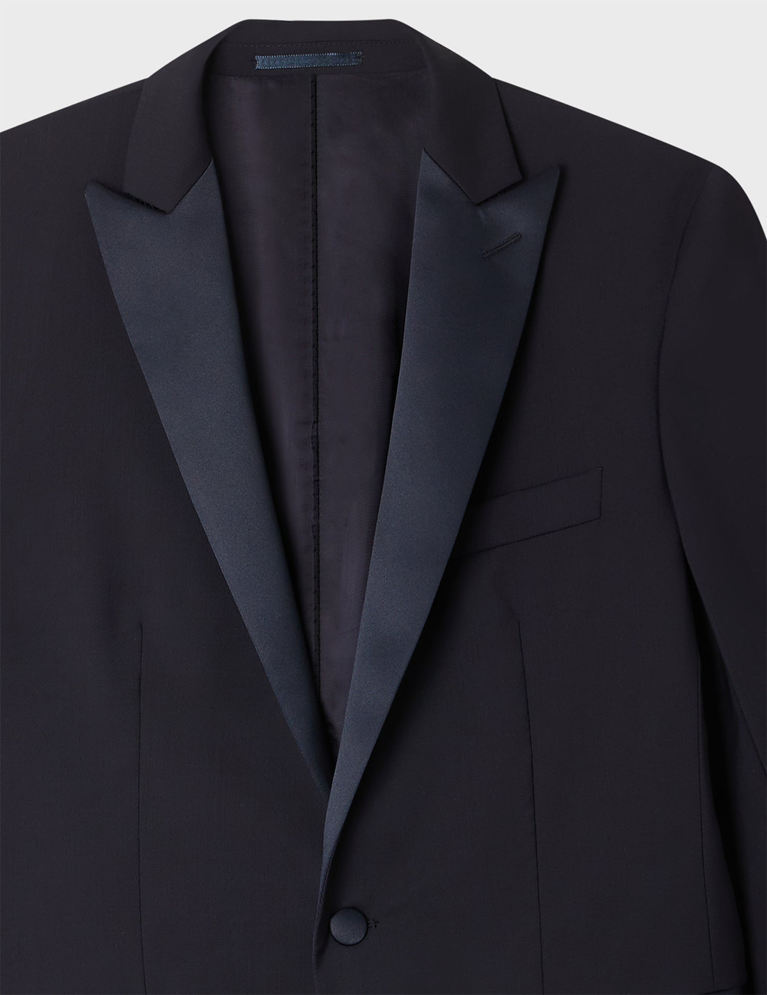 Midnight blue wool canvas Franck suit jacket