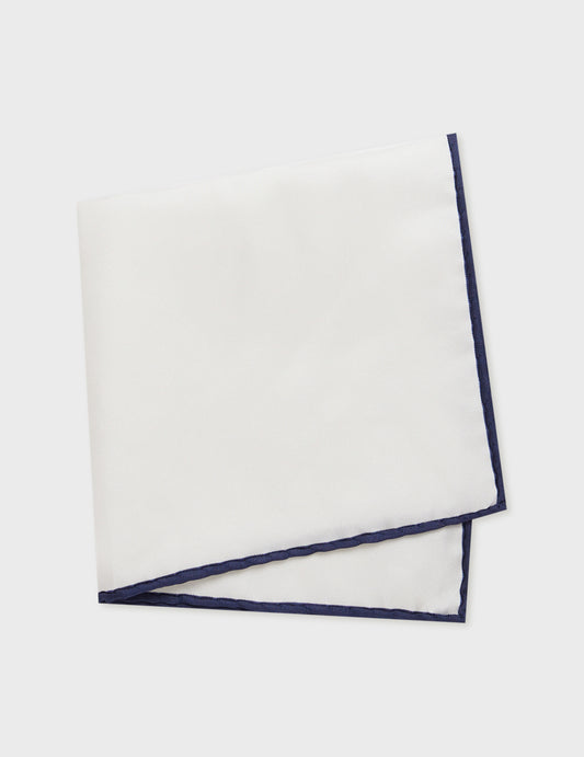 White silk pocket square