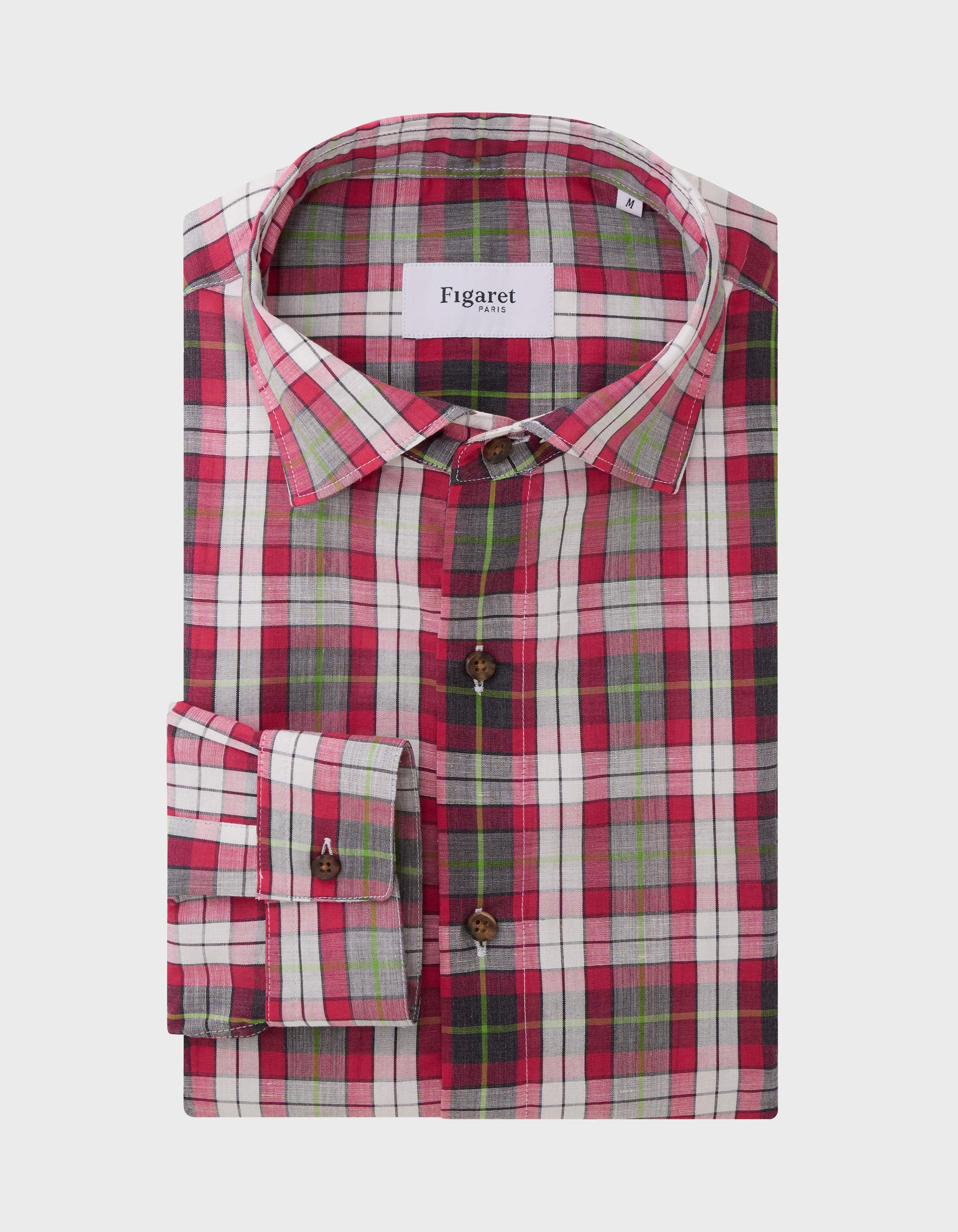 Aristote shirt with pink checks