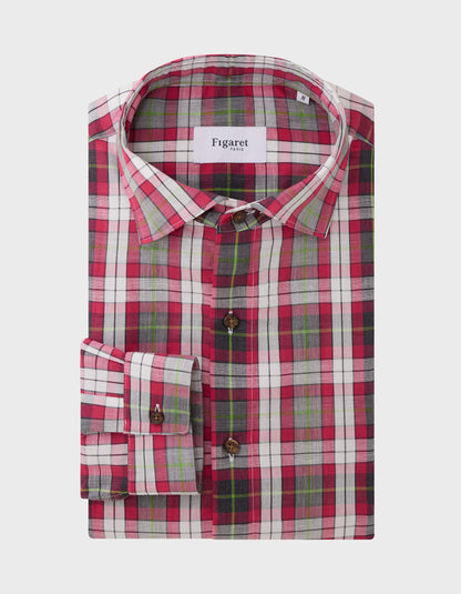 Aristote shirt with pink checks