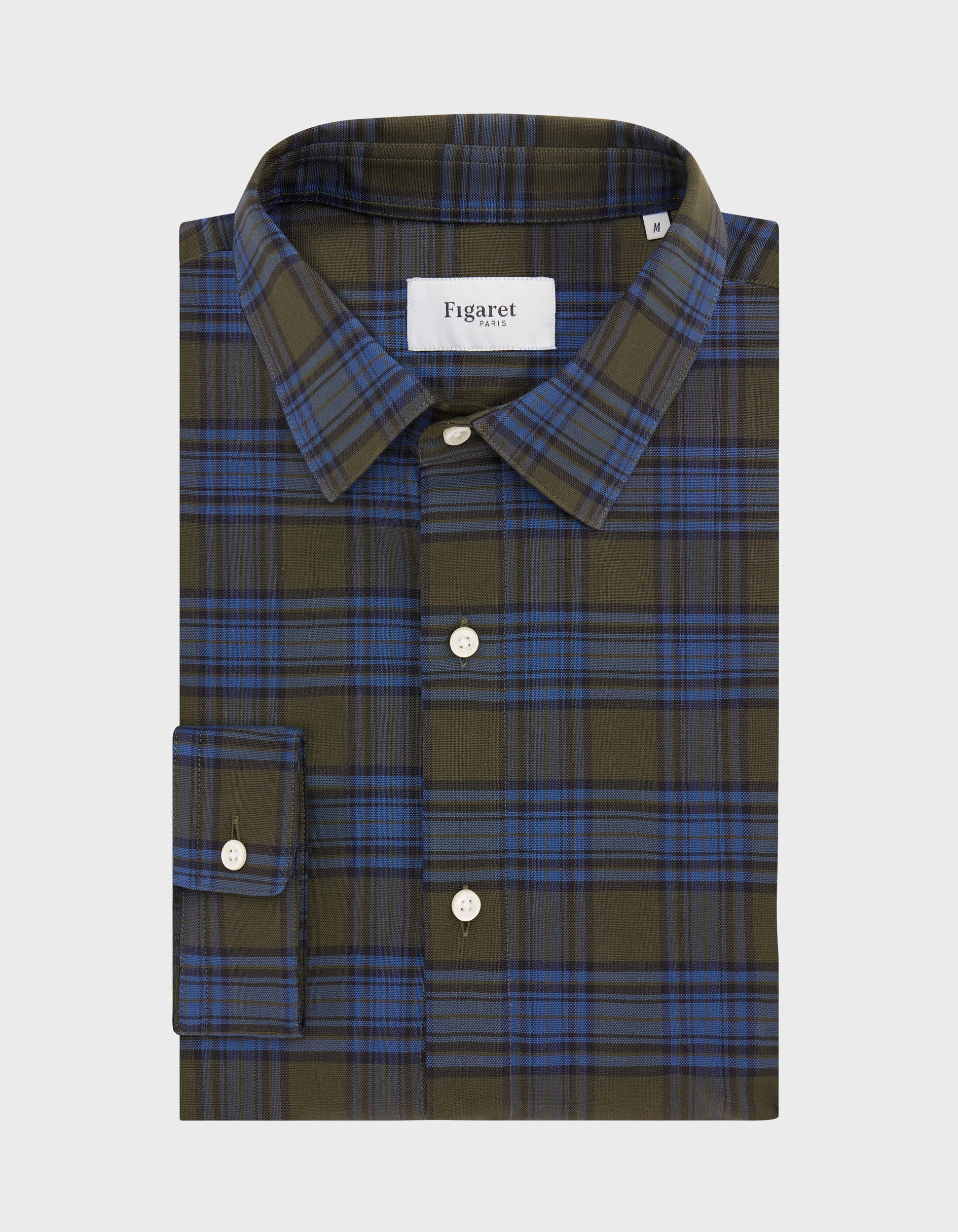 Auguste checkered khaki shirt
