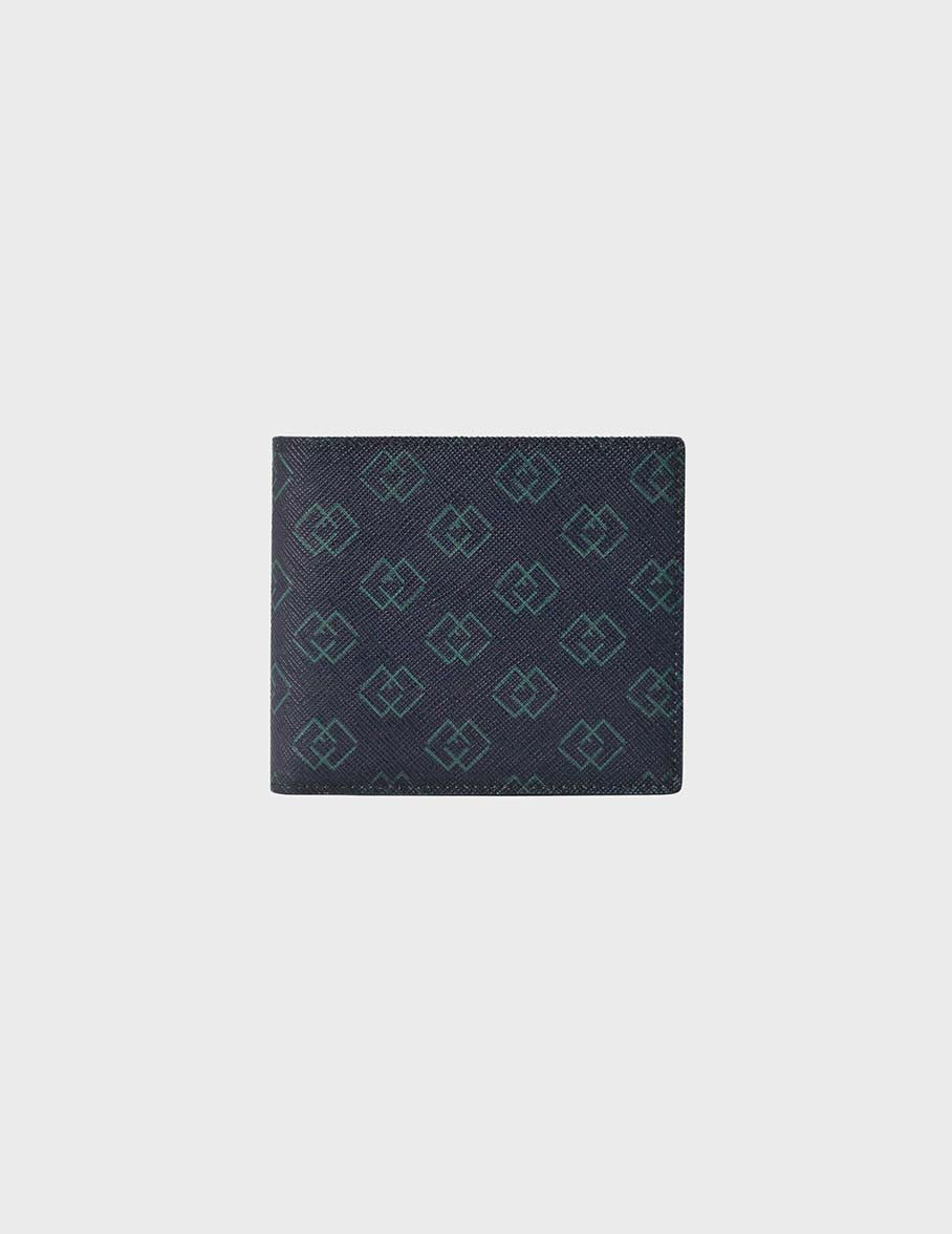 Wallet in black coated canvas