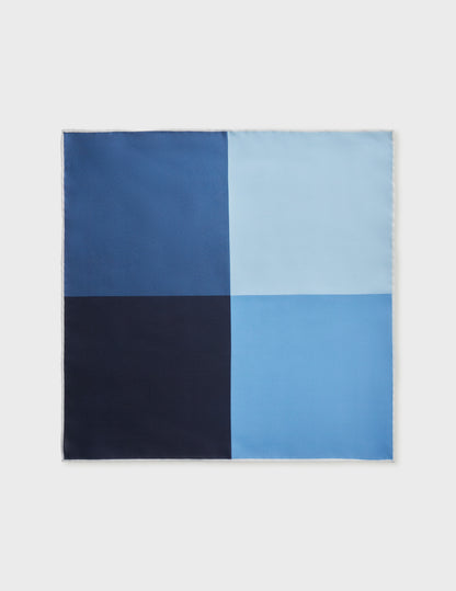 Multicolored silk pocket square