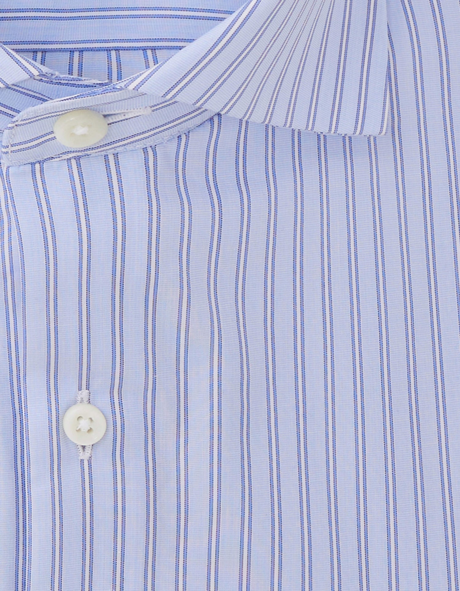 Chemise Contemporaine Prestige rayée bleue - Popeline - Col Italien#2