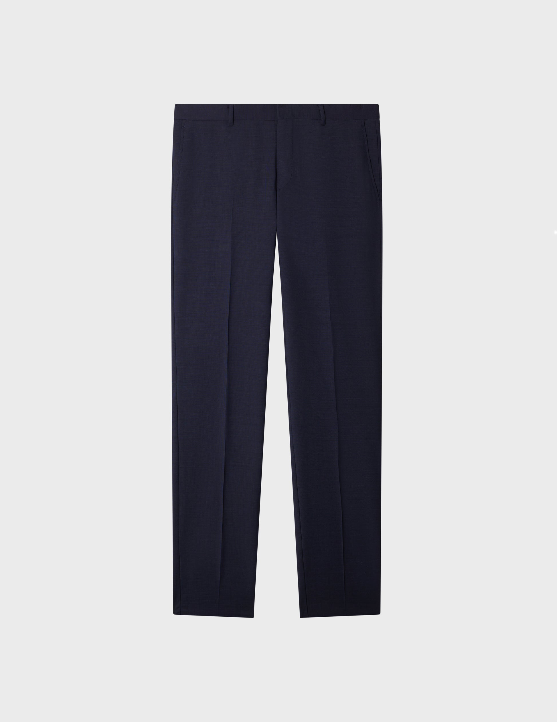 Navy wool pinpoint Fabrice suit trousers