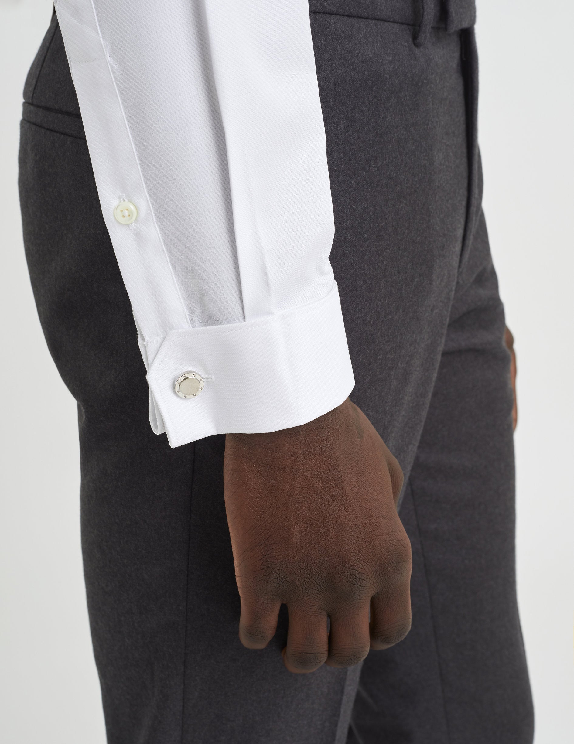 Semi-fitted white shirt - fashioned - Figaret Collar - French Cuffs