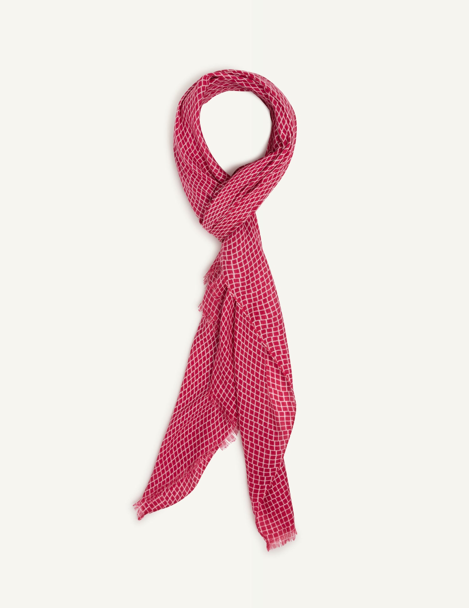 Checkered red scarf