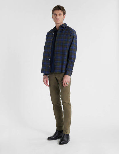 Auguste checkered khaki shirt