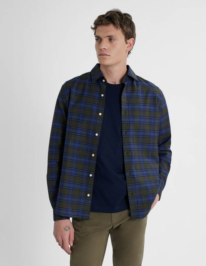 Auguste checkered khaki shirt