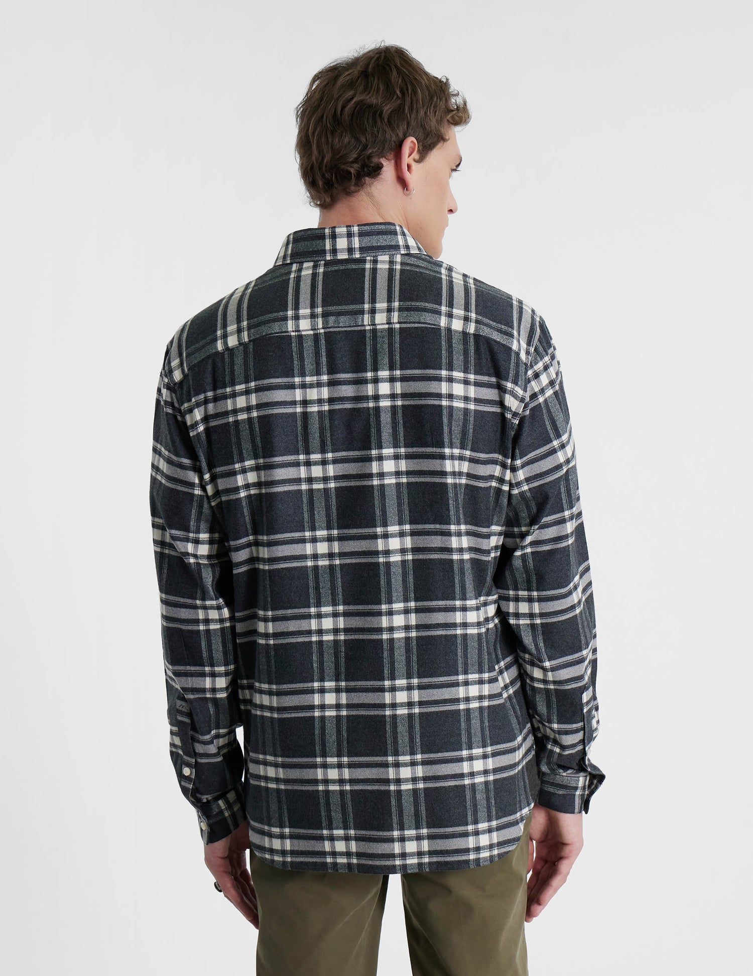 Gabriel shirt with gray checks - Flannel - American Collar#3