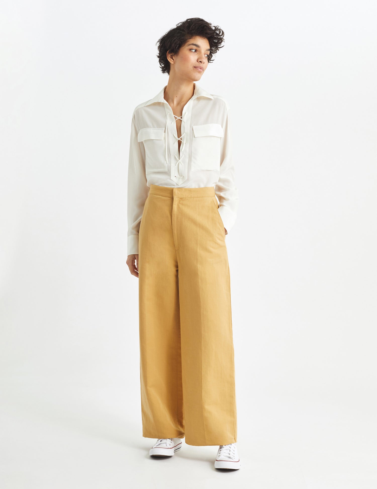 Blouse saharienne Debbie écrue - Crêpe#4