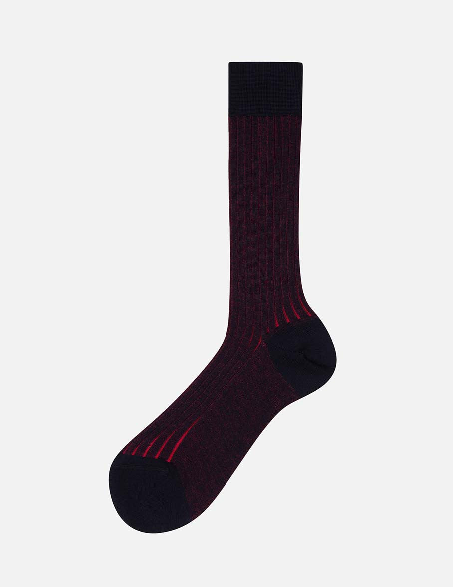 Navy double lisle thread socks