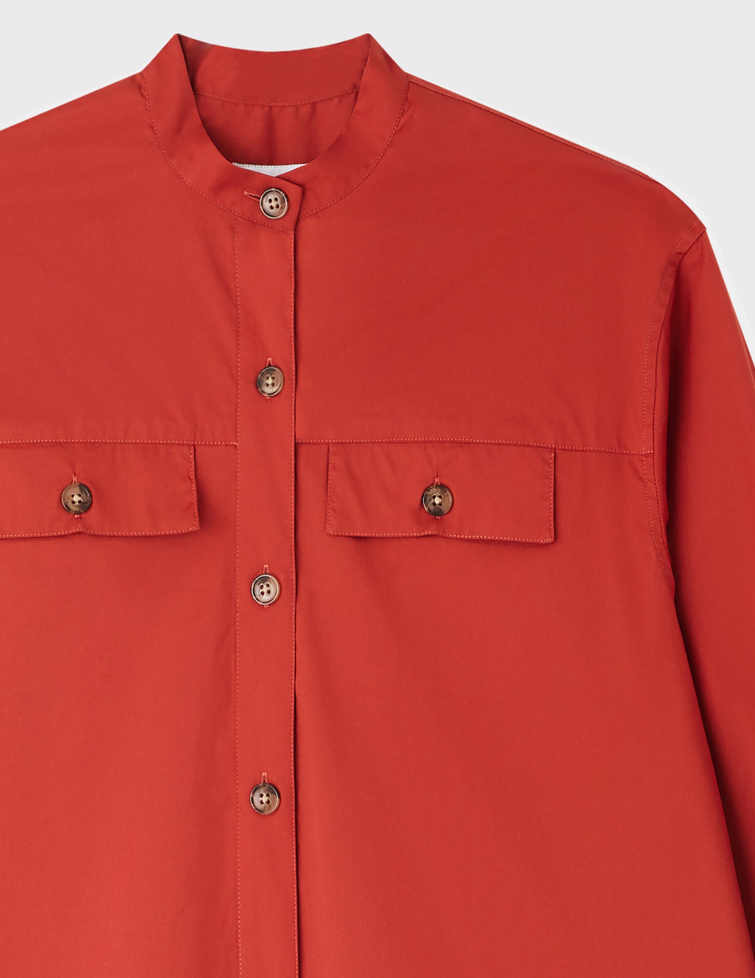 Eloïse terracotta oversized shirt - Poplin#6