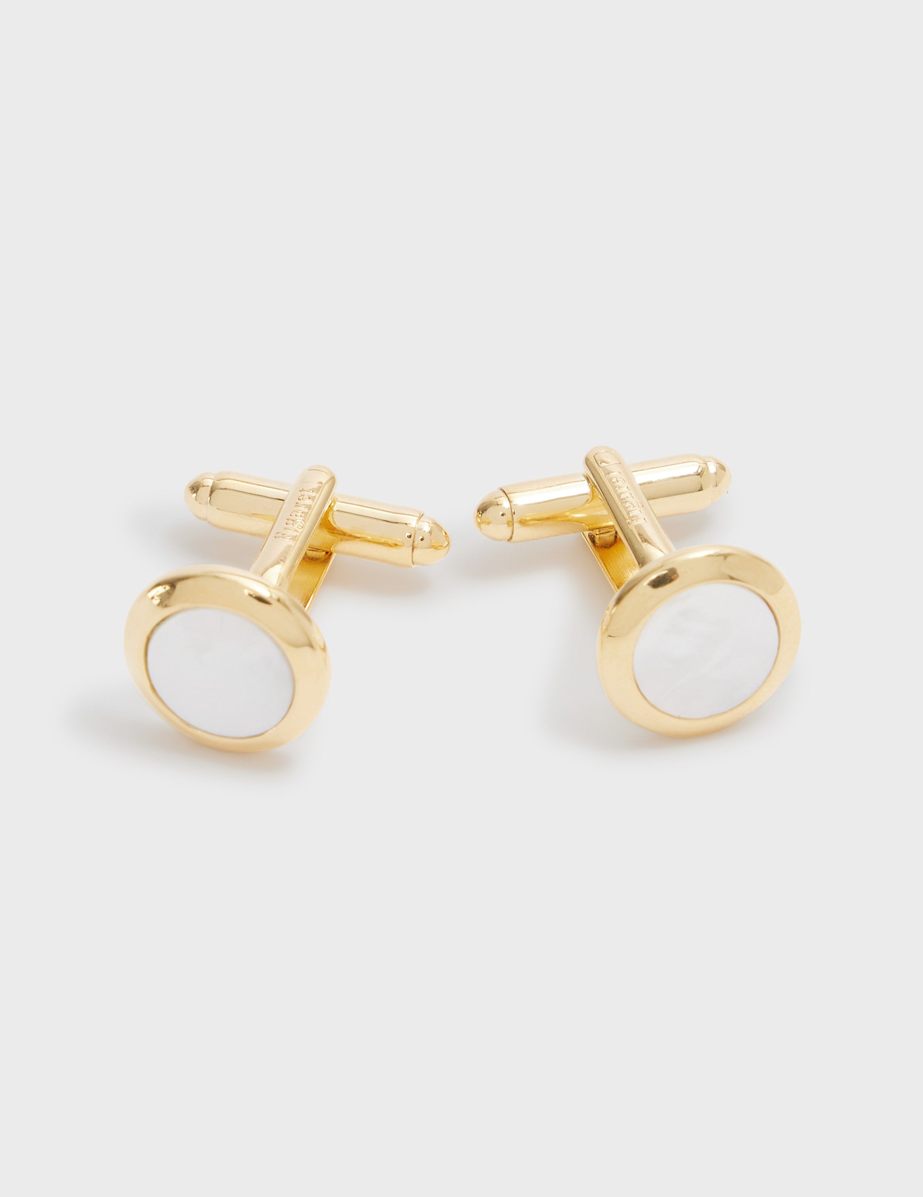 Gold and mother-of-pearl cufflinks