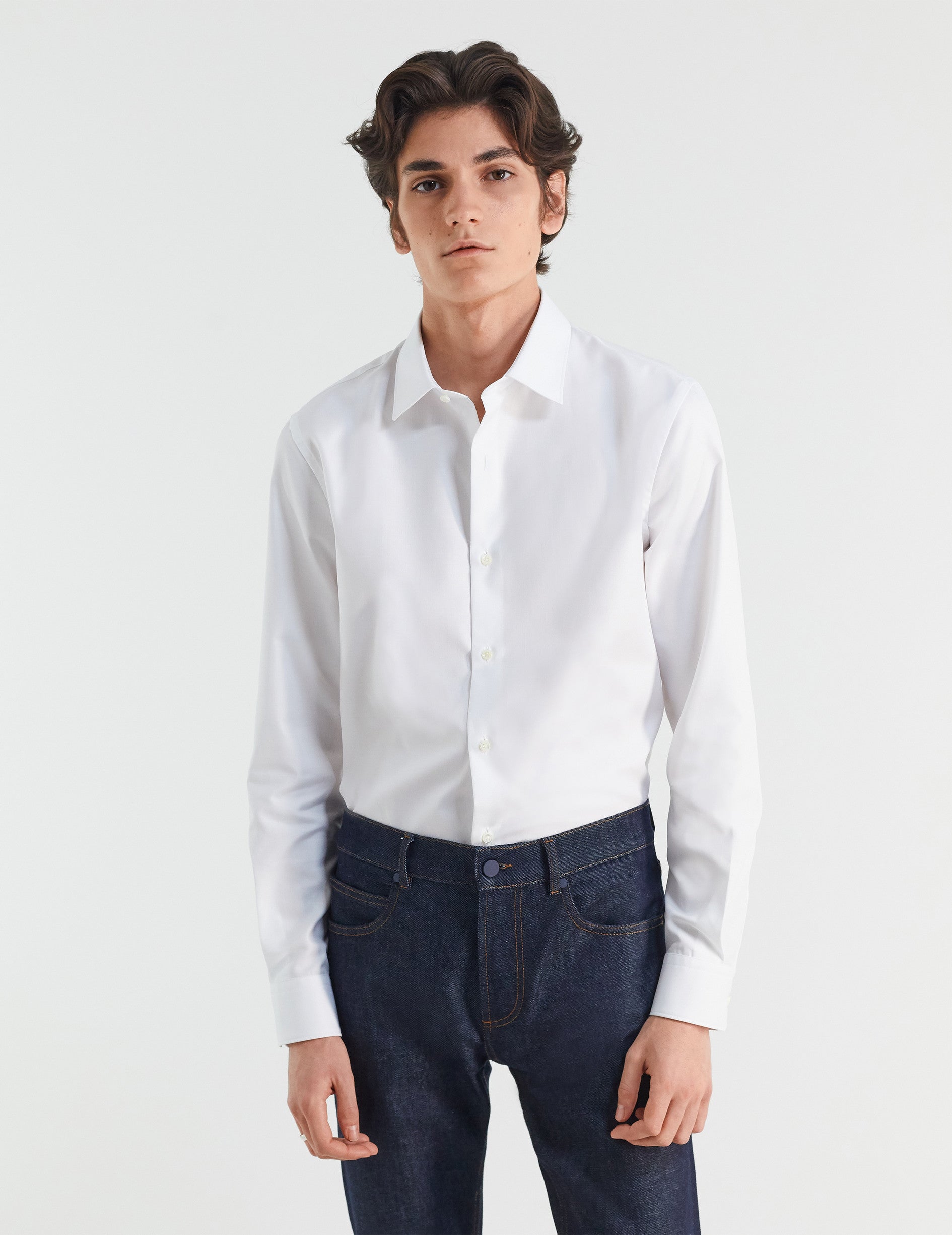 Fitted white shirt - fashioned - Figaret Collar