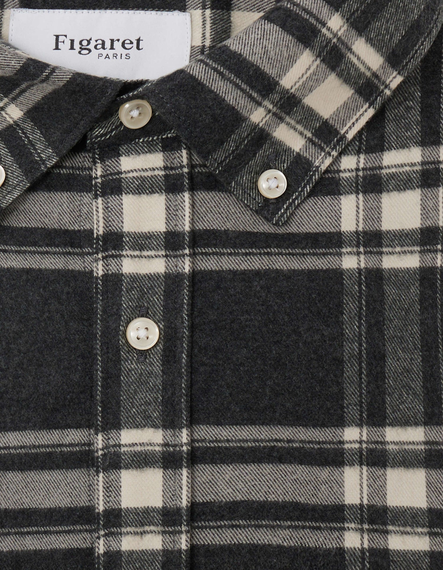 Gabriel shirt with gray checks - Flannel - American Collar#6