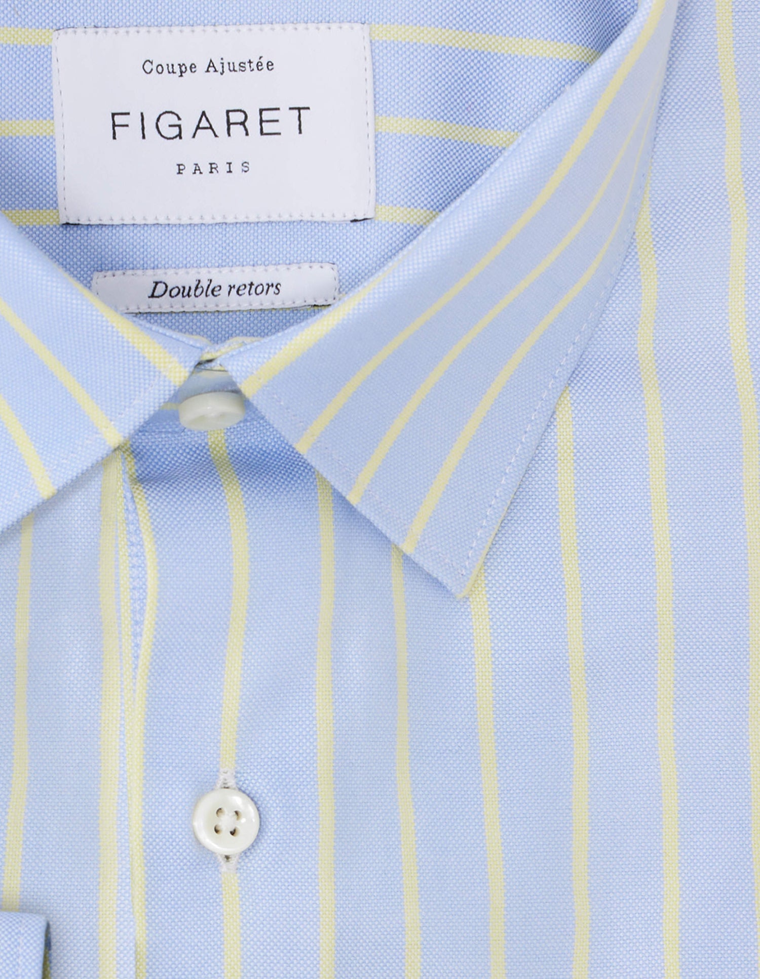 Chemise Ajustée rayée bleue - Pinpoint - Col Figaret#5
