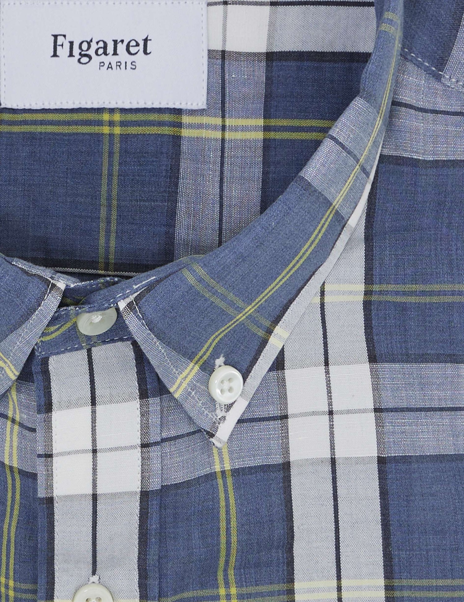 Gabriel shirt with blue checks - Poplin - American Collar#6