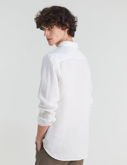 Gaspard shirt in white linen
